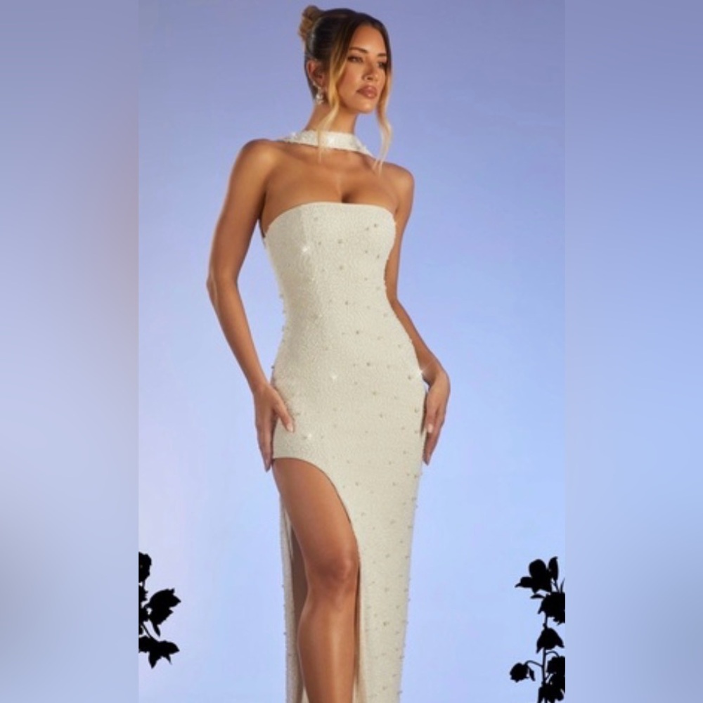 Oh Polly White Backless Dress